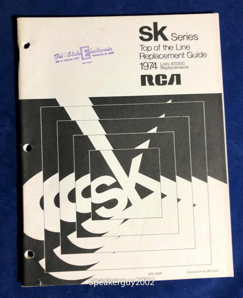 Original RCA / SK Series Replacement Guide / 1974 -- BB2