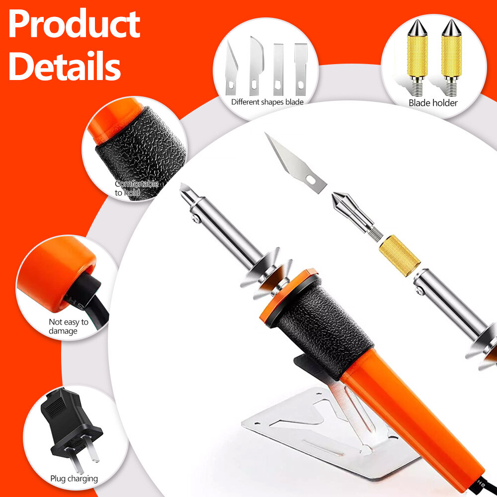 22 Pieces Electric Hot Knife Cutter Tool Kit Include Heat Cutter Multipurpose St