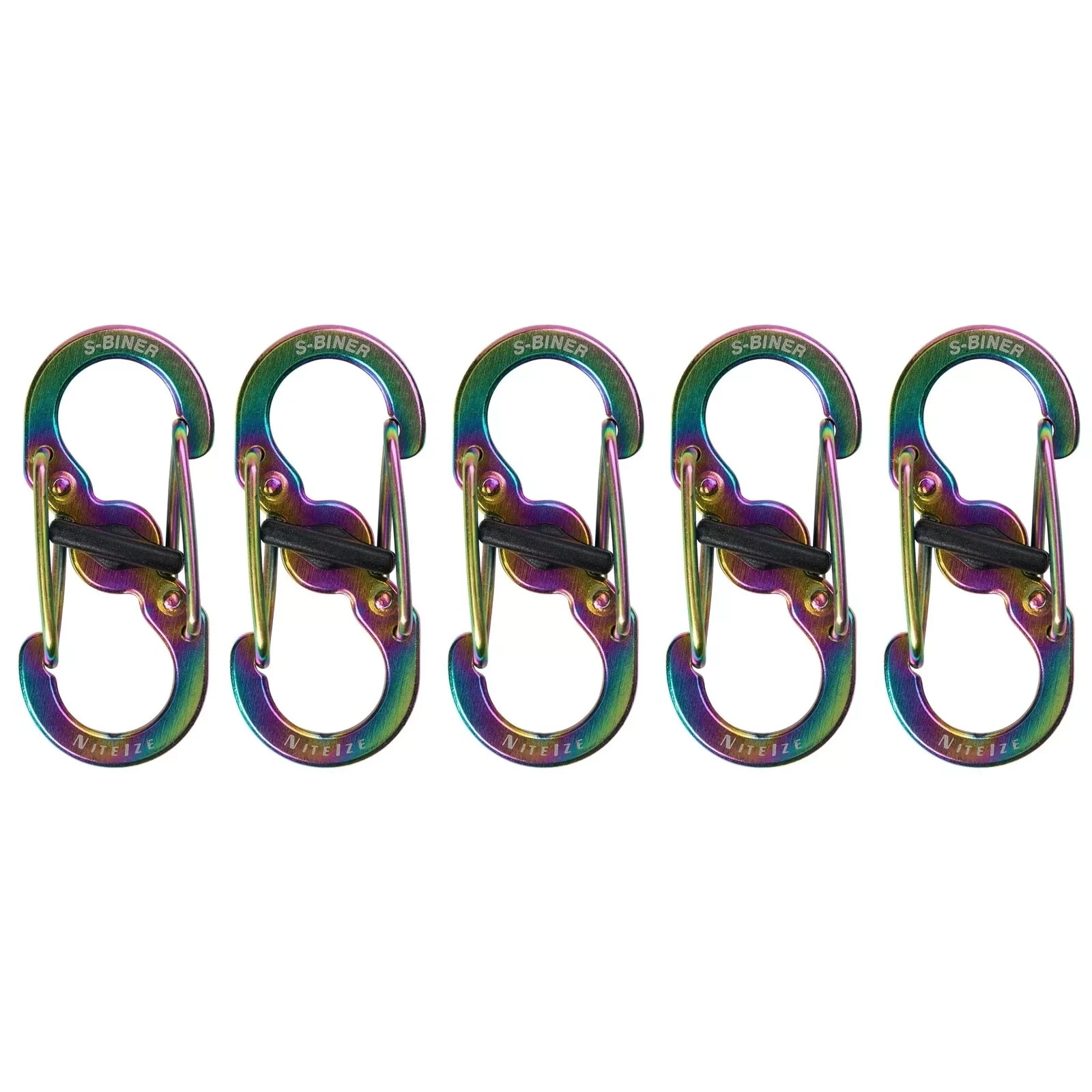Nite Ize 5-Pack S-Biner MicroLock Stainless Steel Carabiner - Spectrum