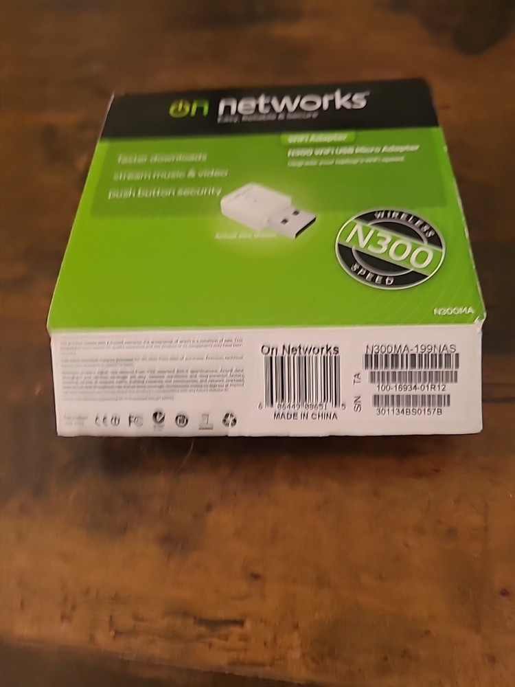 OPEN BOX ON NETWORKS N300 WIFI USB MICRO ADAPTER