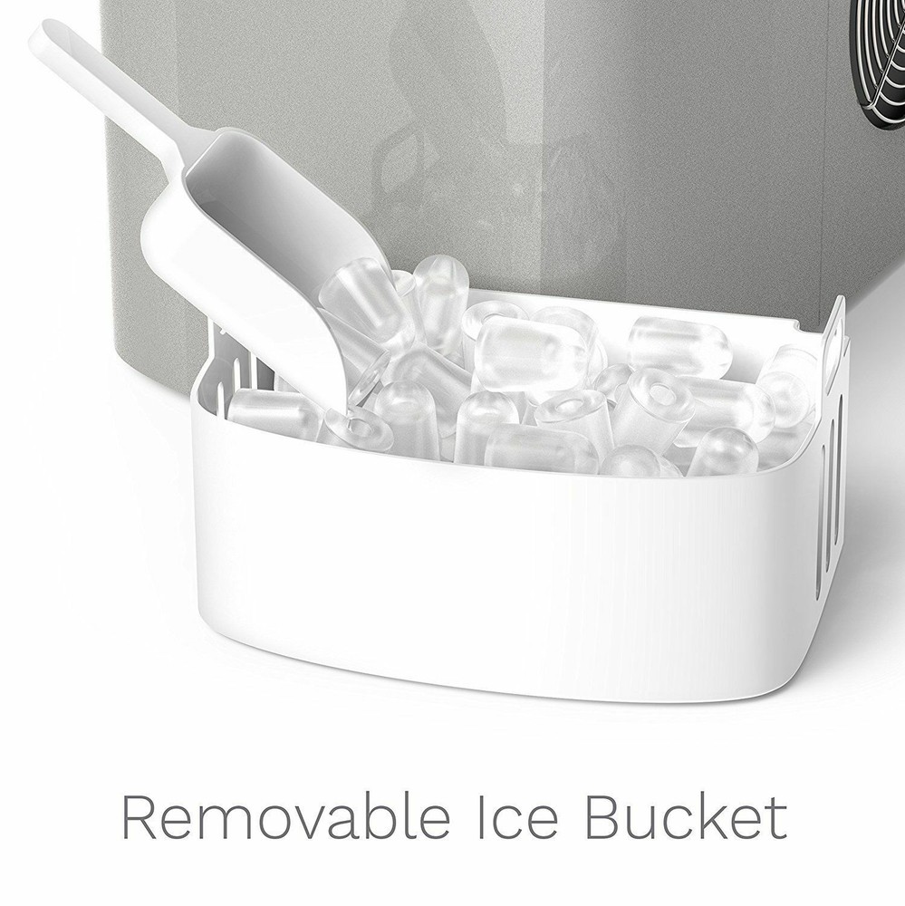 220V Countertop Ice Maker Portable Ice Machine Compact Mini Chip Maker Nugget