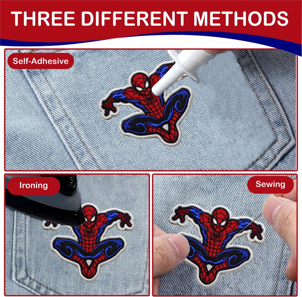 Marvel Spiderman Superhero Comic Iron On Patch - Sew Patch - Embroidered Patch