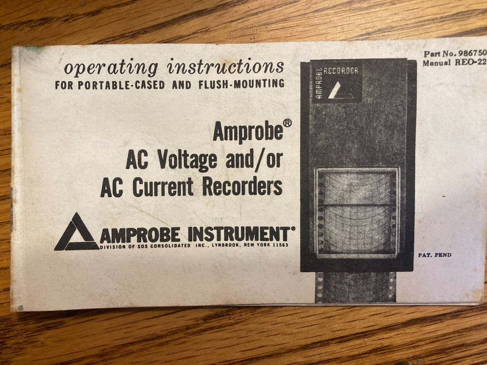 Amprobe AC Volt Ammeter Recorder