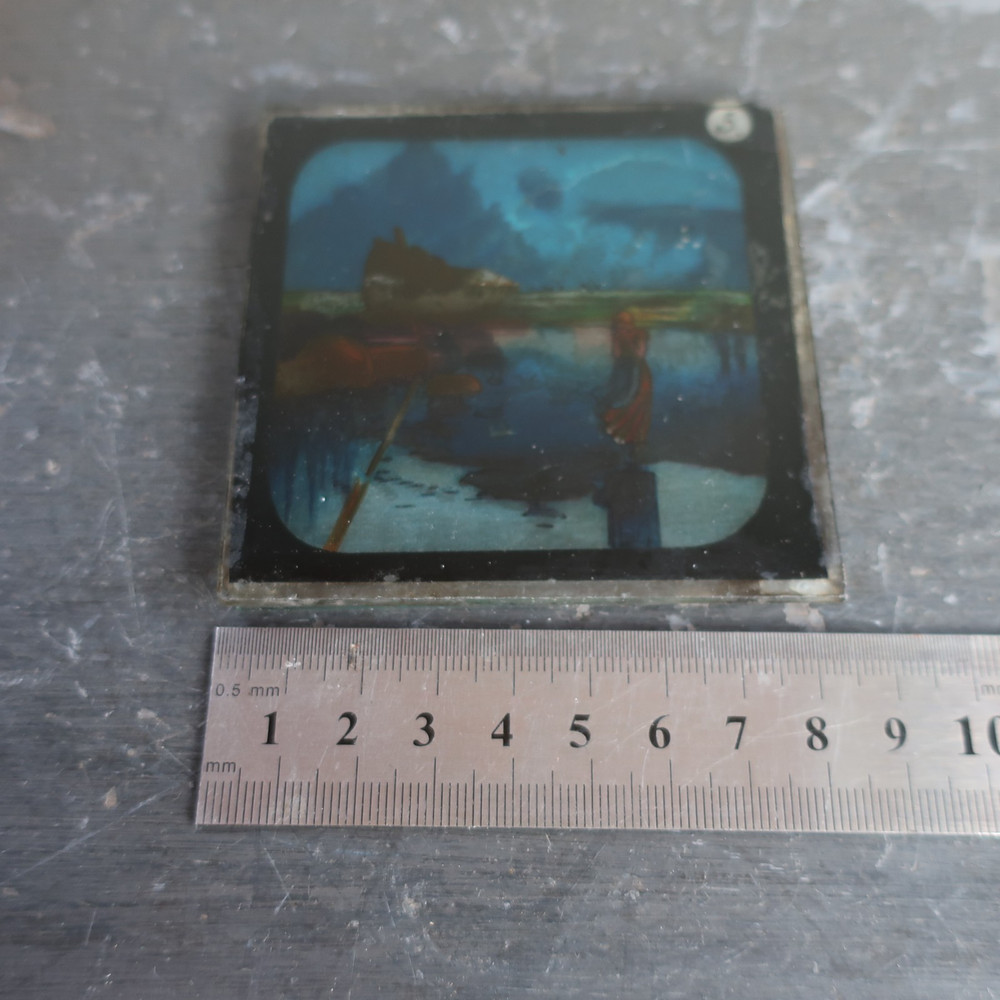 Antique Magic Lantern Slide - Hand Coloured