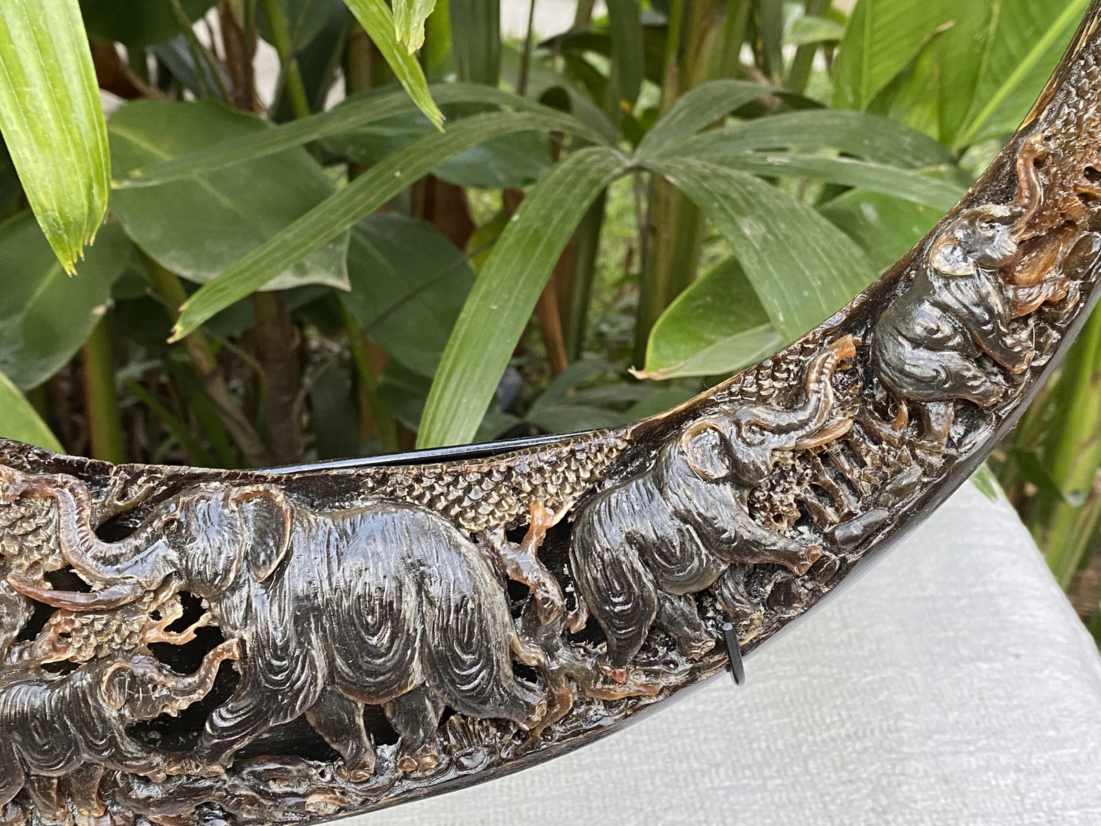 Carved Buffalo Horn Waterbuffalo Bone Carving Horn Carving Elephant Horn Carving