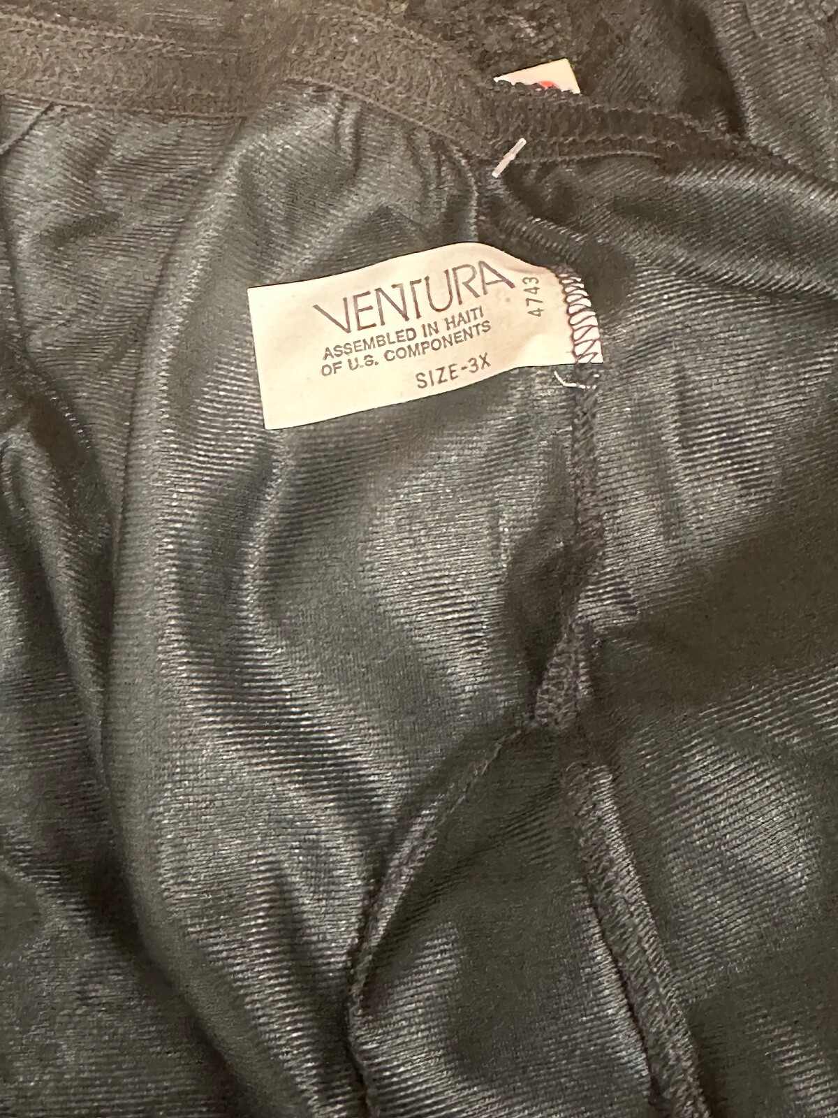 Ventura Plus Size Nylon Half Slip 25" Long 3X BLACK GREEN (Side Slit) #4743 NWT