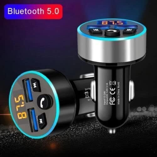 Transmisor FM Radio Bluetooth USB Para Carro Auto For Car Con Pantalla Digital