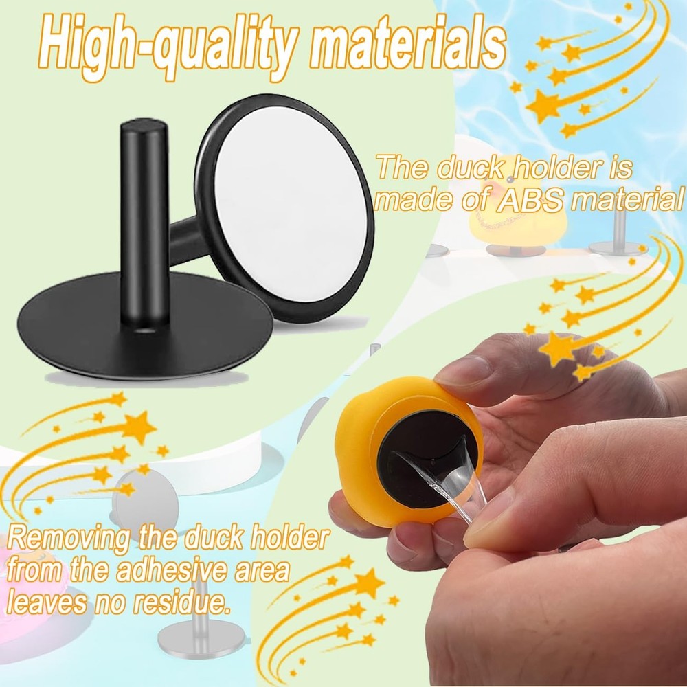 20PCS Duck Plug Holder for Car Dashboard Rubber Mounts Black