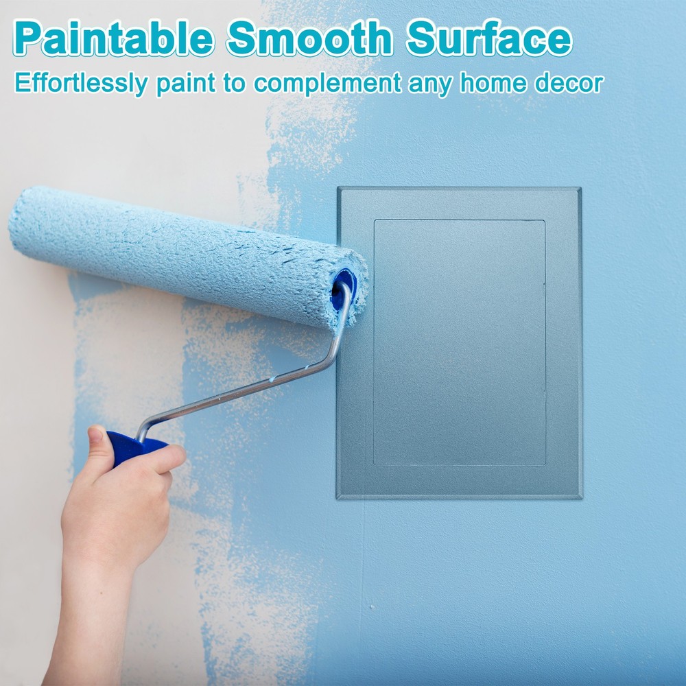 2-Pack Access Panel for Drywall, 7x5" Plastic Removable [Silver Tone, Rectangle]