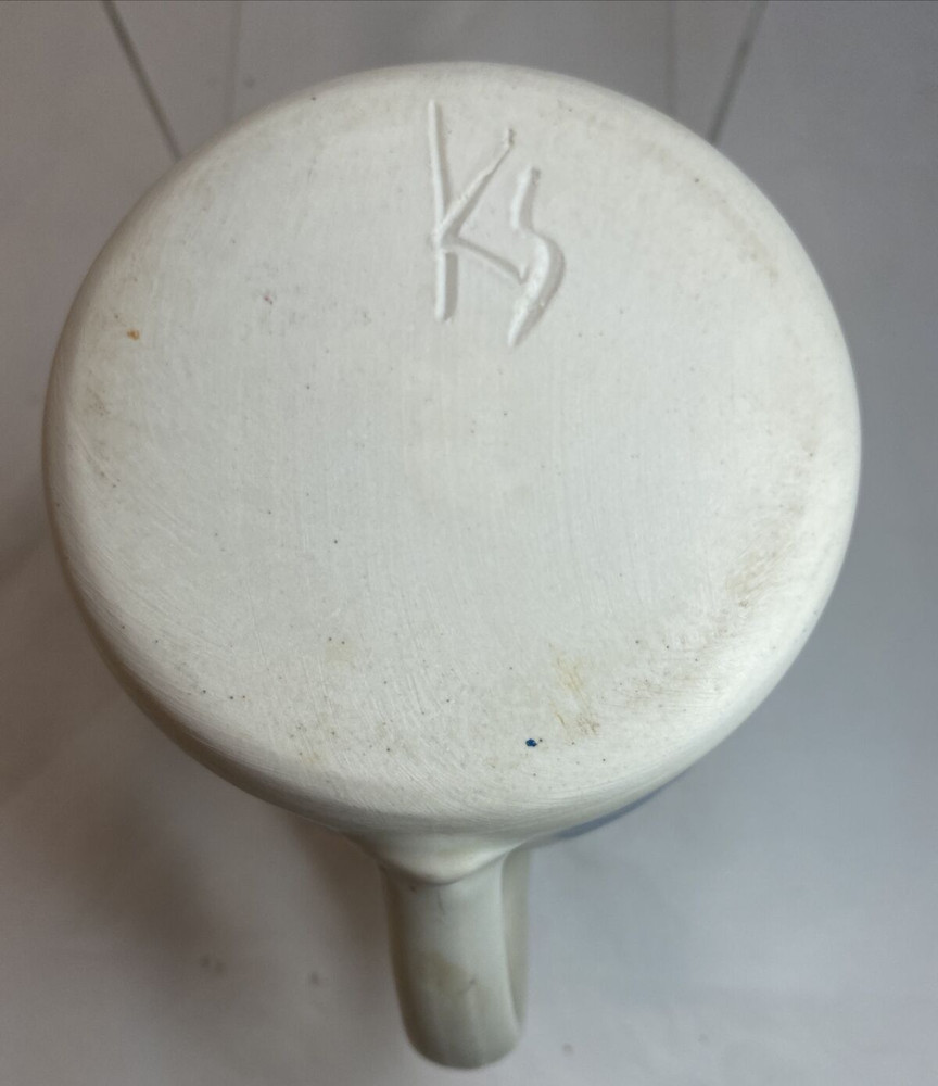 Lovely Ceramic Pottery Pitcher 32oz Marked KS