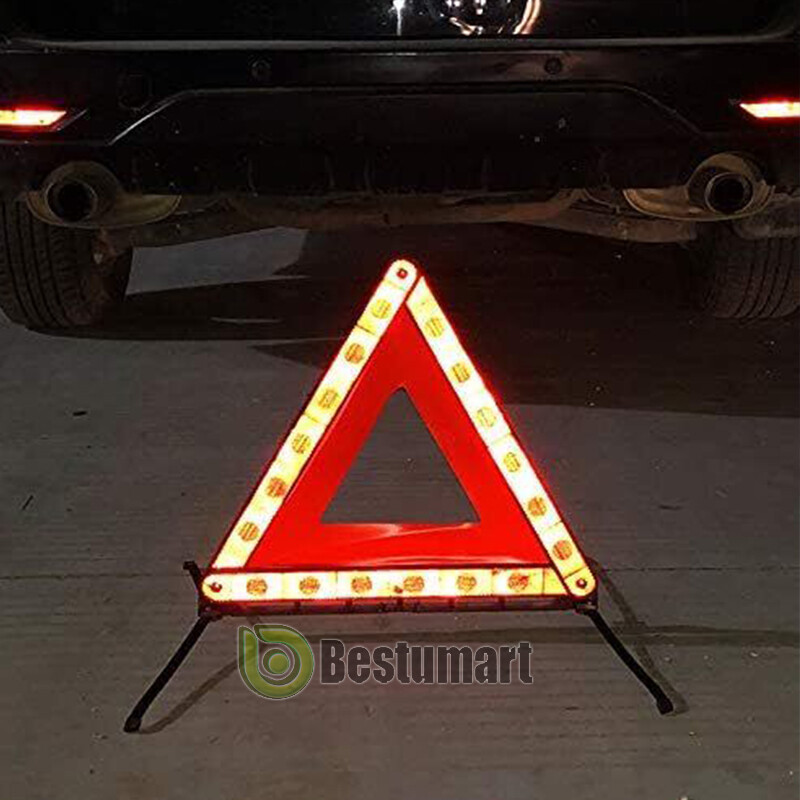 17-inch 3 Pack Warning Triangle DOT Approved Reflective Warning Road Safety