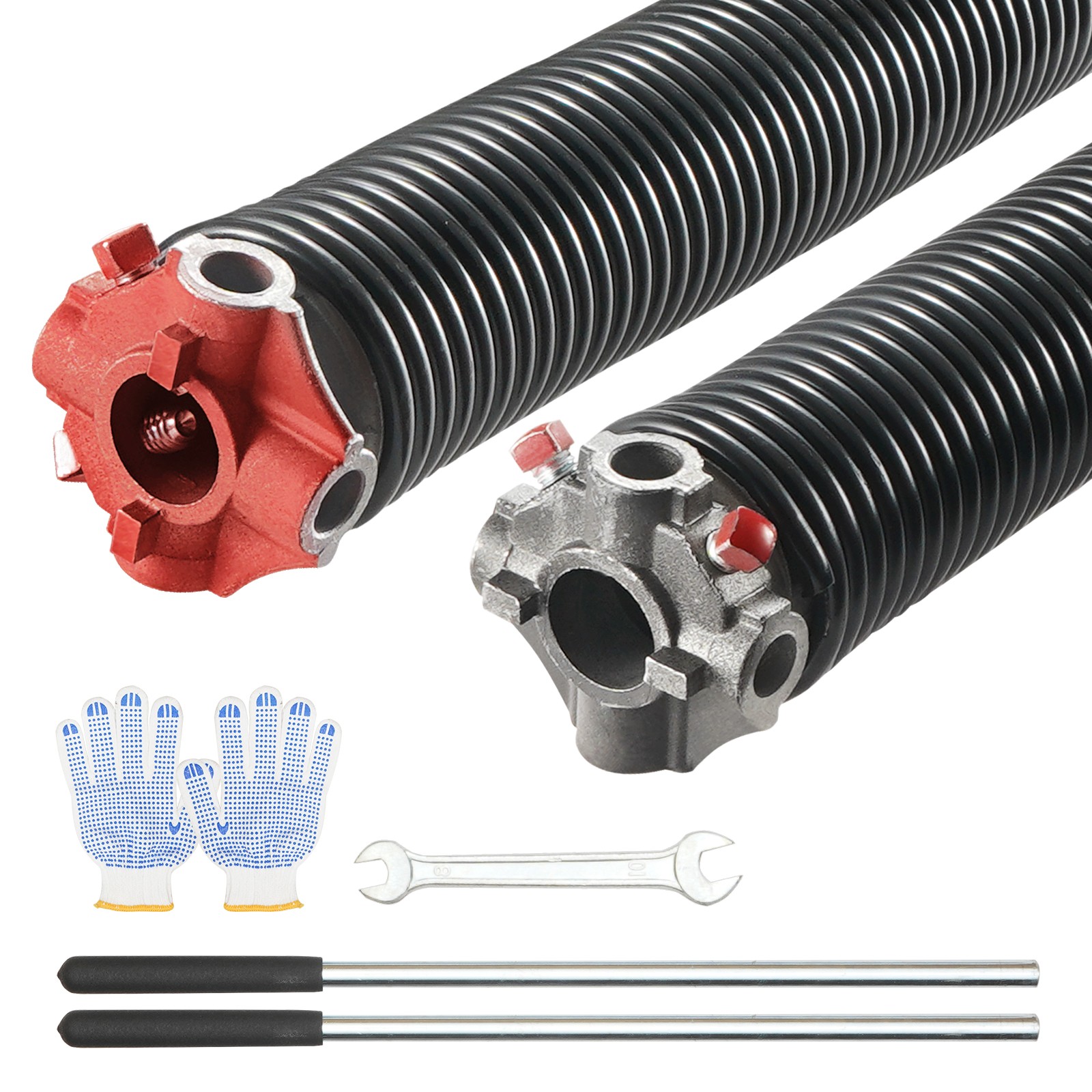Garage Door Torsion Springs Pair of 0.25 x 2 x 30inch with Winding Bars