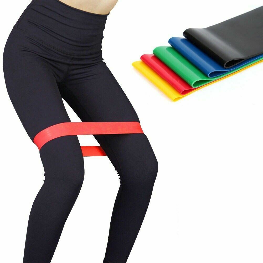 Resistance Bands Loop Set of 5 Exercise Workout CrossFit Fitness Yoga Booty Band