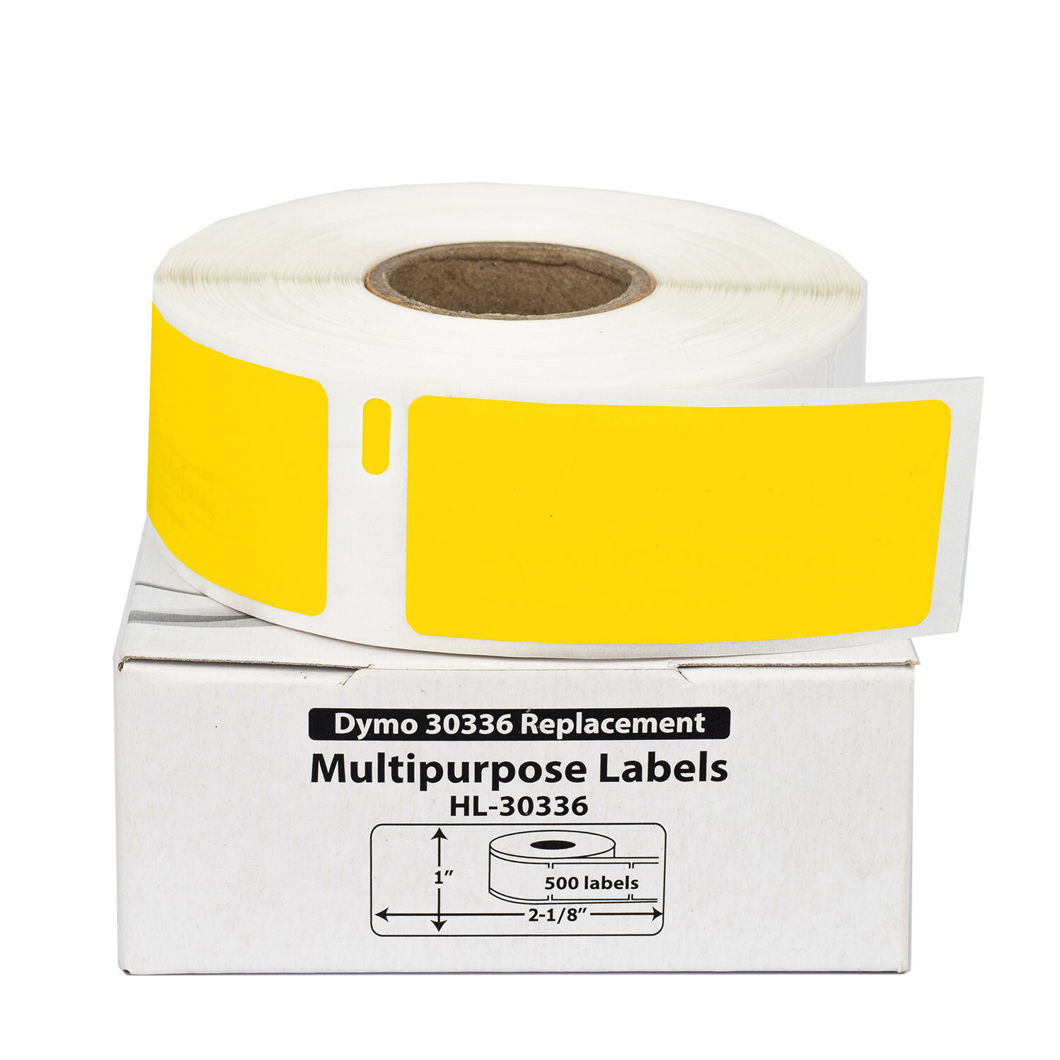 DYMO 30336 Direct Thermal Multipurpose Labels (1" x 2-1/8") - 500 per Roll