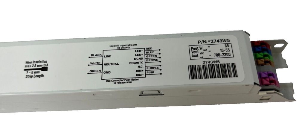 1 NEW eldoLED 2743W5 DIM-1 L OPTOTRONIC Programmable LED Driver FAST FREE SHIP!!