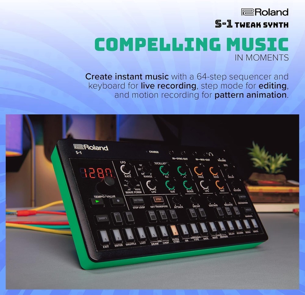 Roland S-1 Tweak Synth 305g Compact Polyphonic Sound Module Synthesizer New