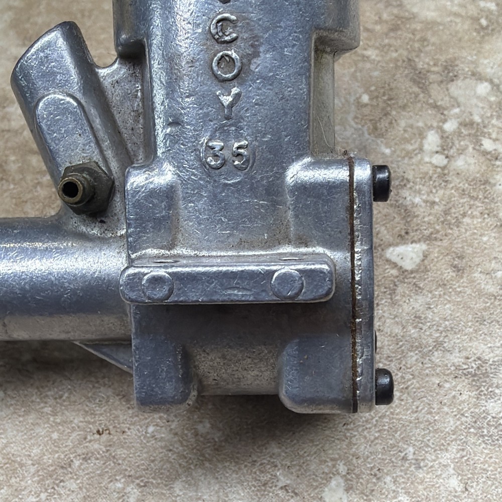 Vintage McCoy 35 Red Head RC Model Airplane Engine Motor Has Compression