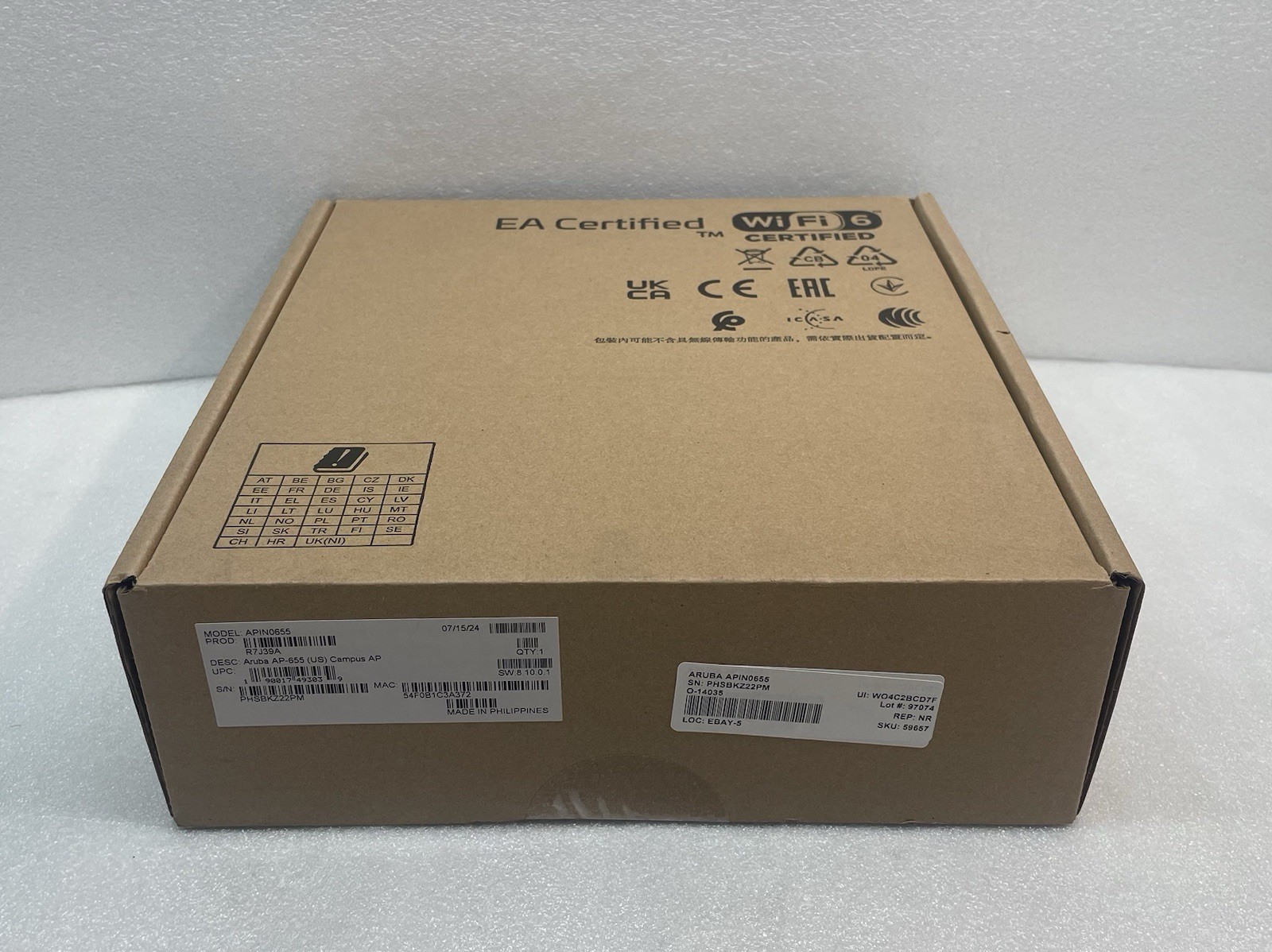 New Sealed ARUBA AP-655 Campus Wireless Access Point R7J39A APIN0655