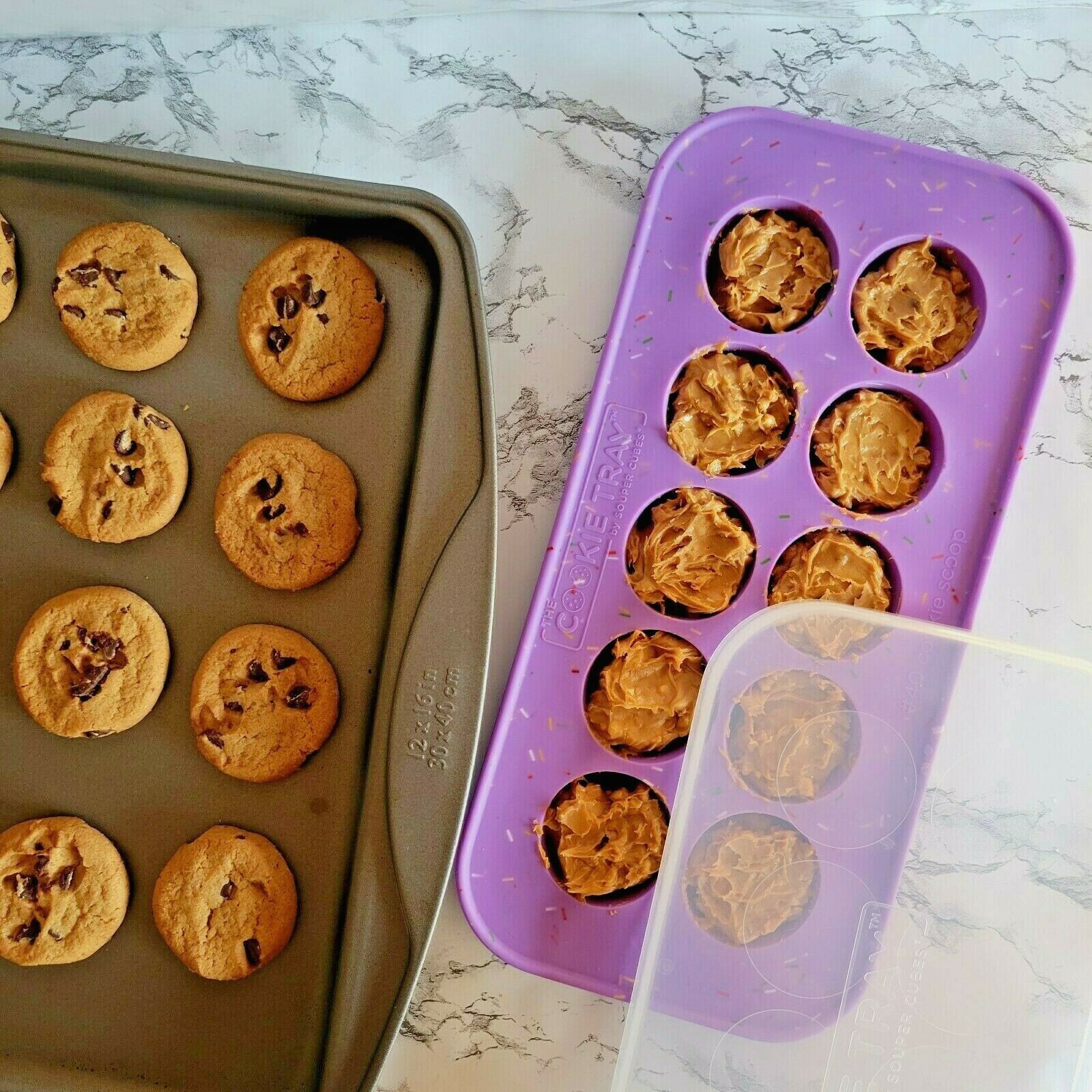 Sprinkle Cookie Tray-Freeze&Store Perfect Cookie Dough Round-2 Pack