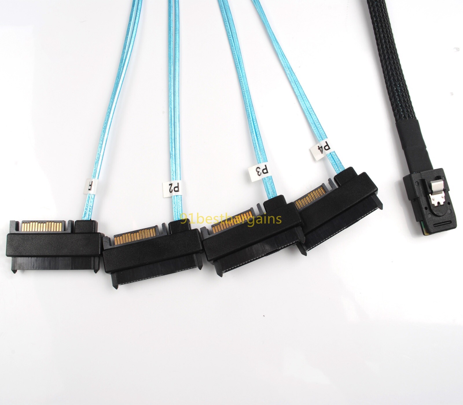 Mini SAS SFF-8087 To 4 SAS SFF-8482 Hard Drive Forward Breakout Cable RAID HBA