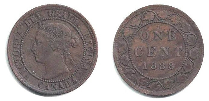 🍁 Canada 1888 Large Cent -- A Nice-looking Problem Free Lightly Circulated Coin