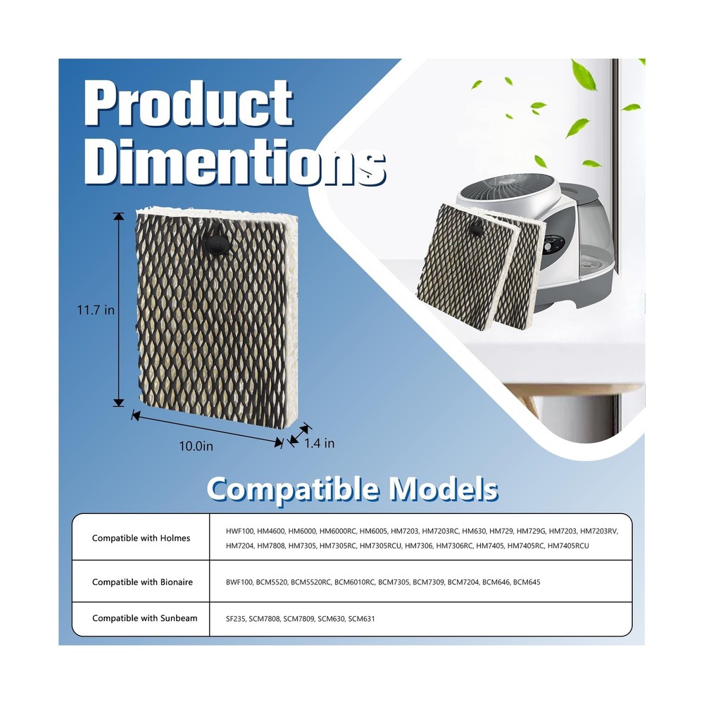 Humidifier Filter E Replacement Compatible with Holmes HWF100 B... USA FAST SHIP