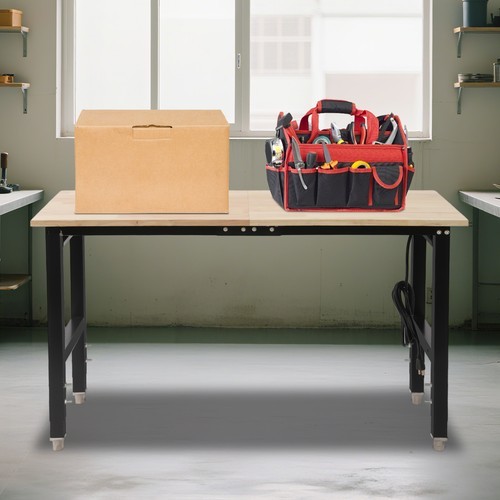 Workbench Heavy-Duty Work Table Freestanding Rectangular Work Bench Adjustable