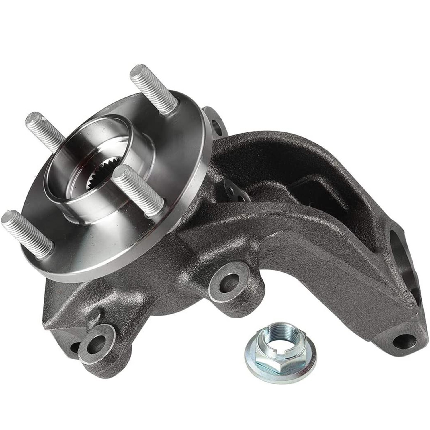 Front Steering Knuckle+Wheel Hub Bearing for 2006 2007 2008 2009-2011 Ford Focus