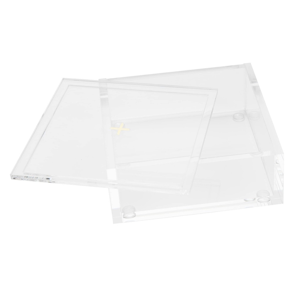 Acrylic Bloc Desktop or Drawer Stackable Organizer Office Supplies Clear with...