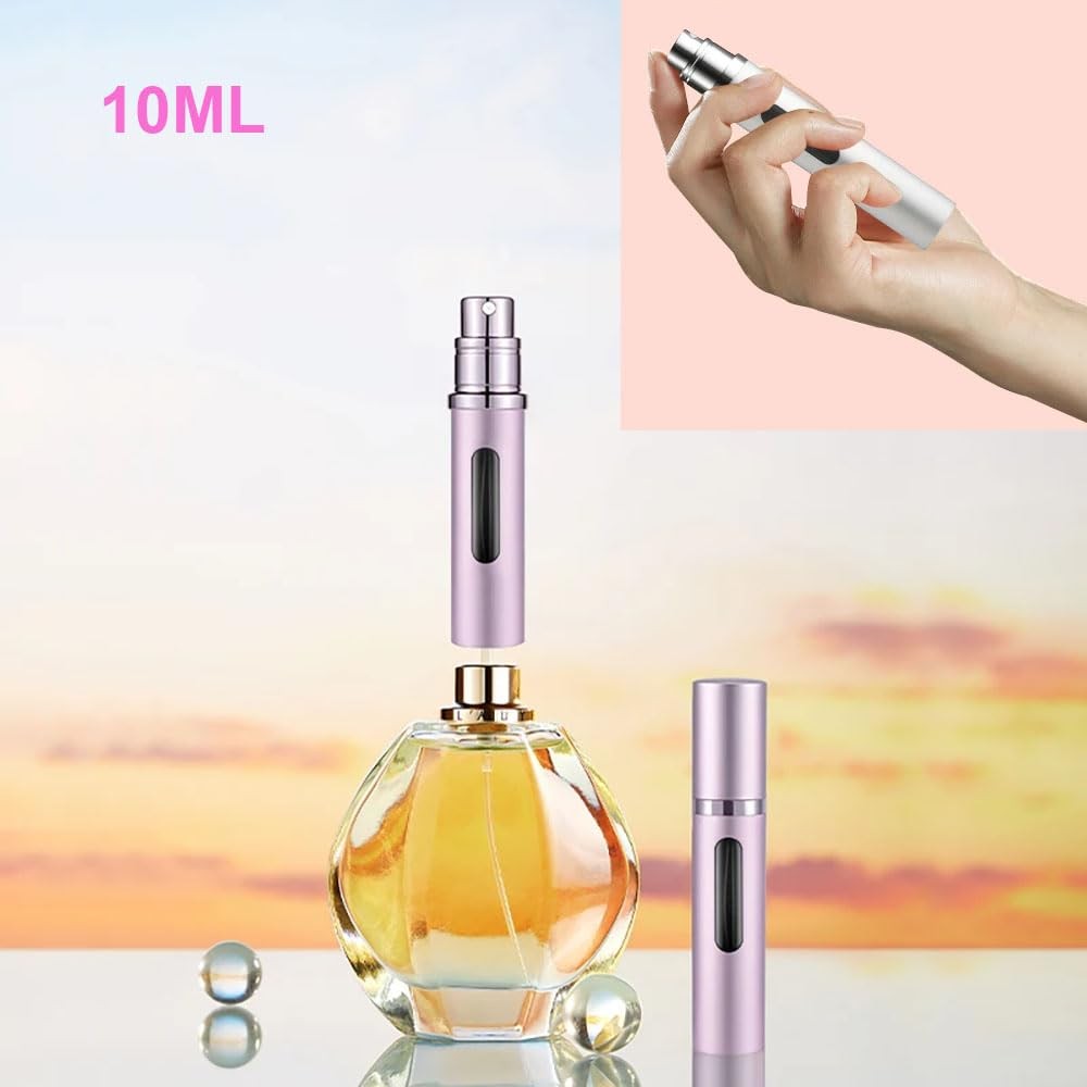 Topblux 3-Pack 10ml Refillable Travel Perfume Atomizer, Leakproof Bottom-Fill