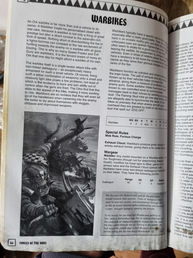 Warhammer40K Codex Ork 2008 Edition Games Workshop Paperback Damaged Torn Corner