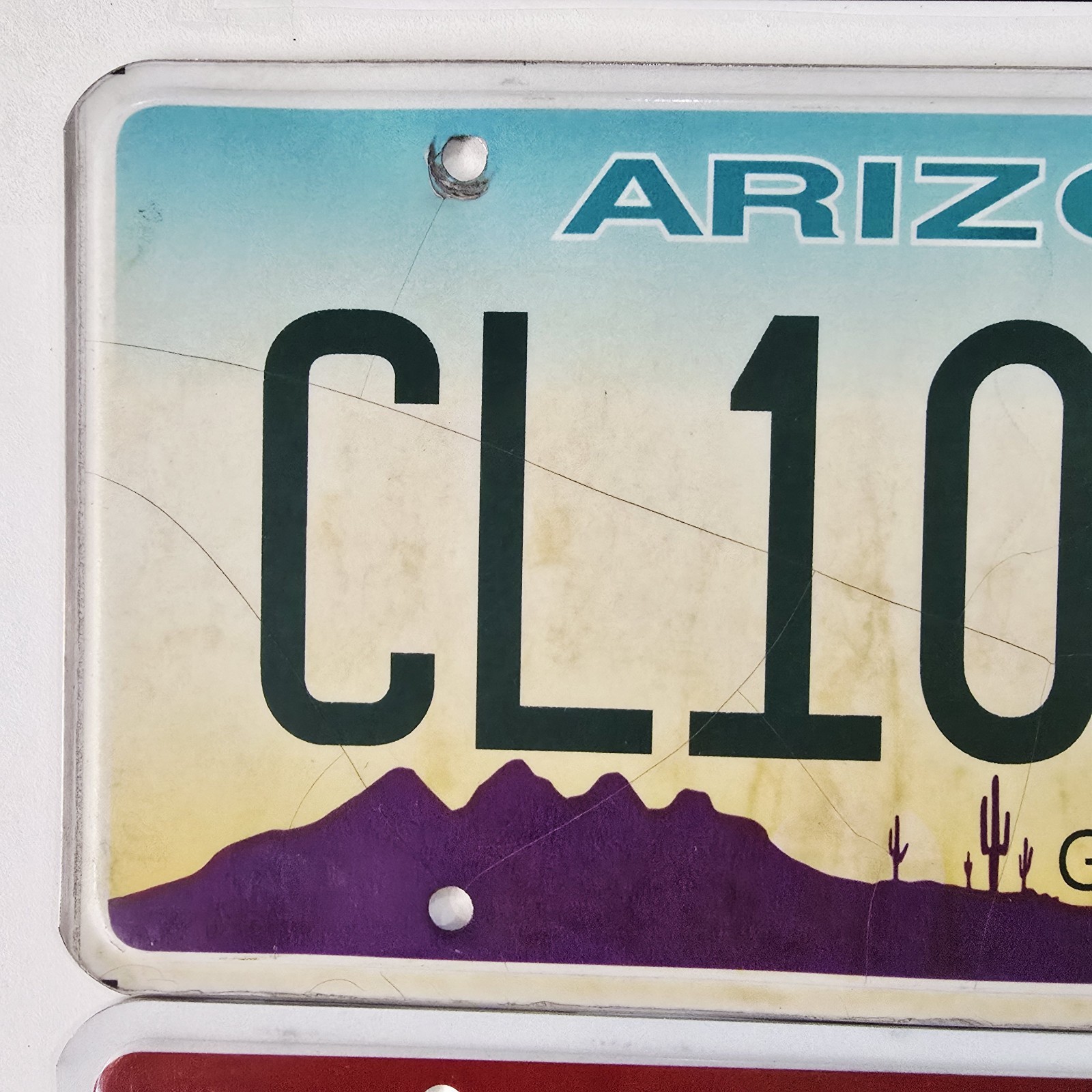 Arizona & Idaho License Plate Lot 2 Real Tags Repeating Triple Number 555