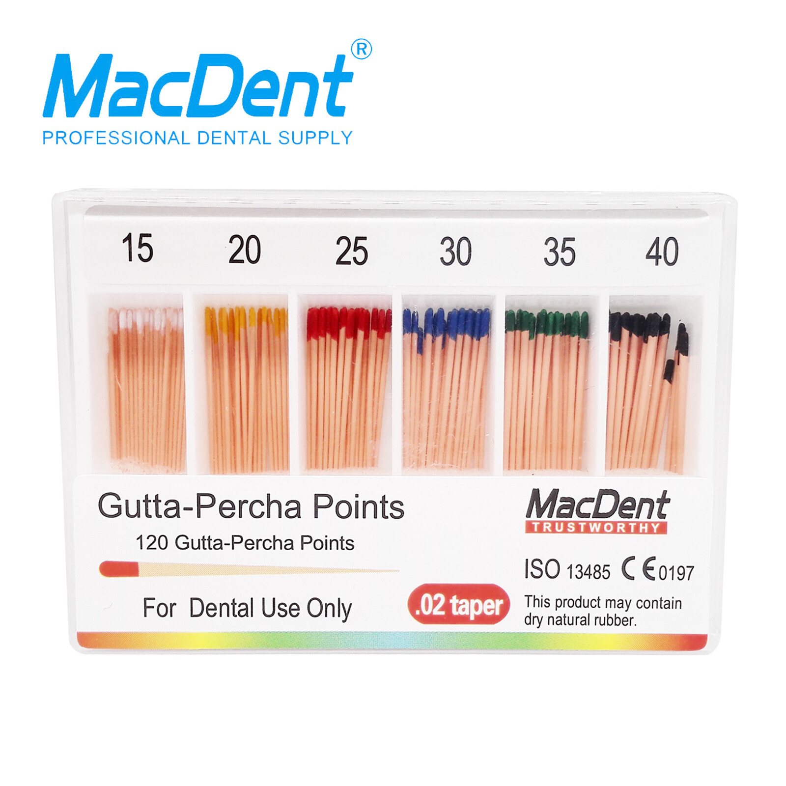 MacDent Dental Endodontic Gutta Percha Point & Absorbent Paper Obturation Points