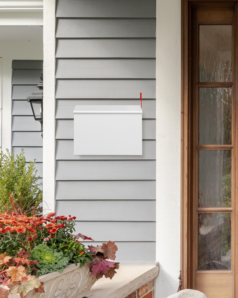 Wall-Mount Mailbox for Outside, Large Capacity Rust-Proof Box with Stay-Open ...