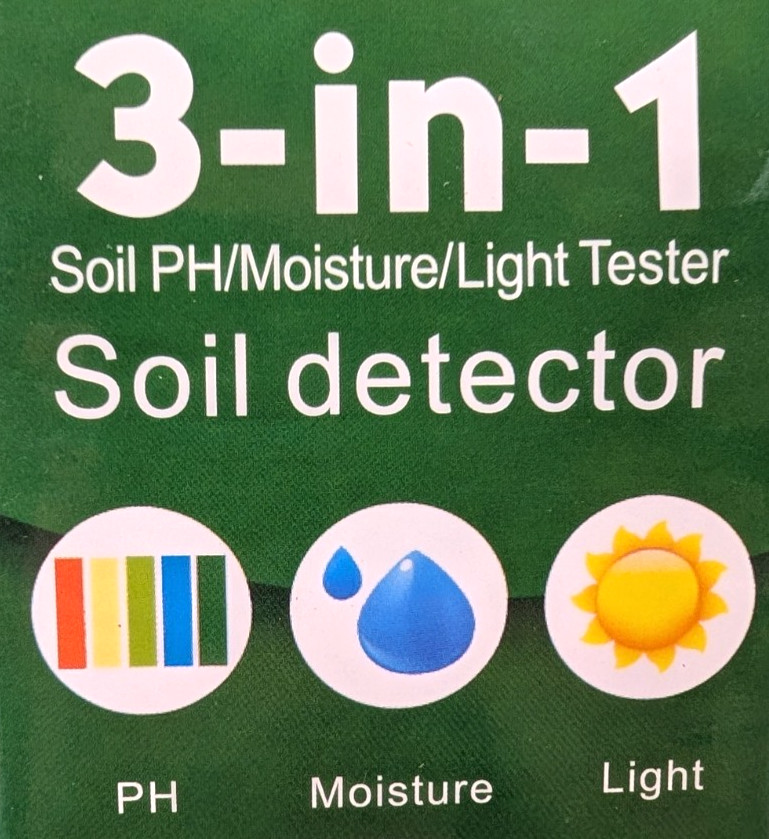 Soil Tester for pH, Sunlight & Moisture – temperature Acidity Measurement tool