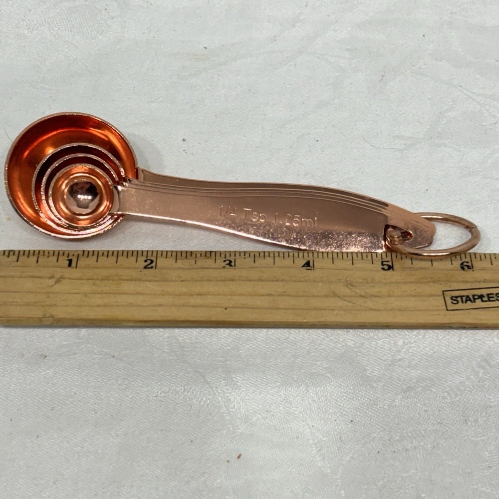 4 Piece Giadzy Copper Plate Measuring Spoons