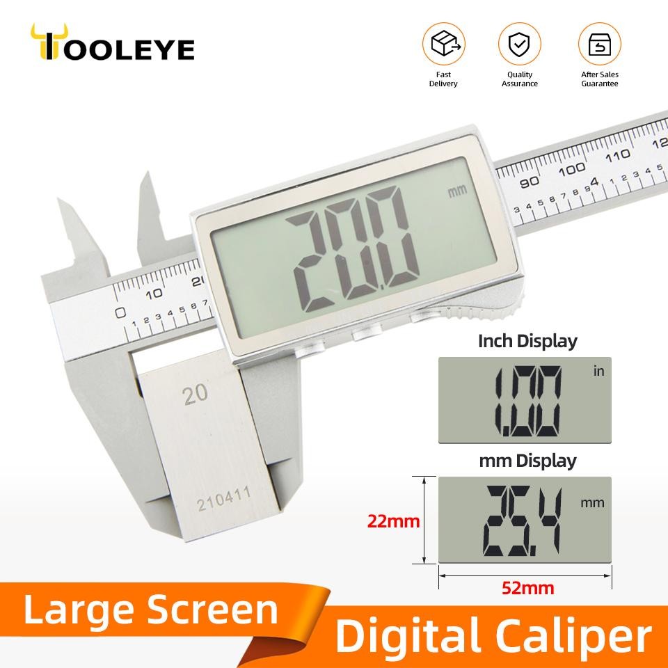Digital Caliper Electronic Plastic Calipers Vernier Measuring Tools Carpentry to