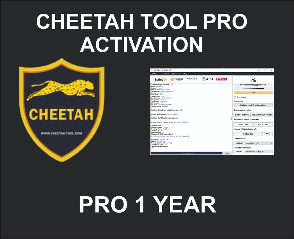 Cheetah Tool Pro, 1 Year Activation Package
