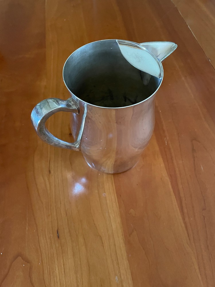 Vintage Silver Pitcher By Academy, Silver On Copper #15 - Mid-century