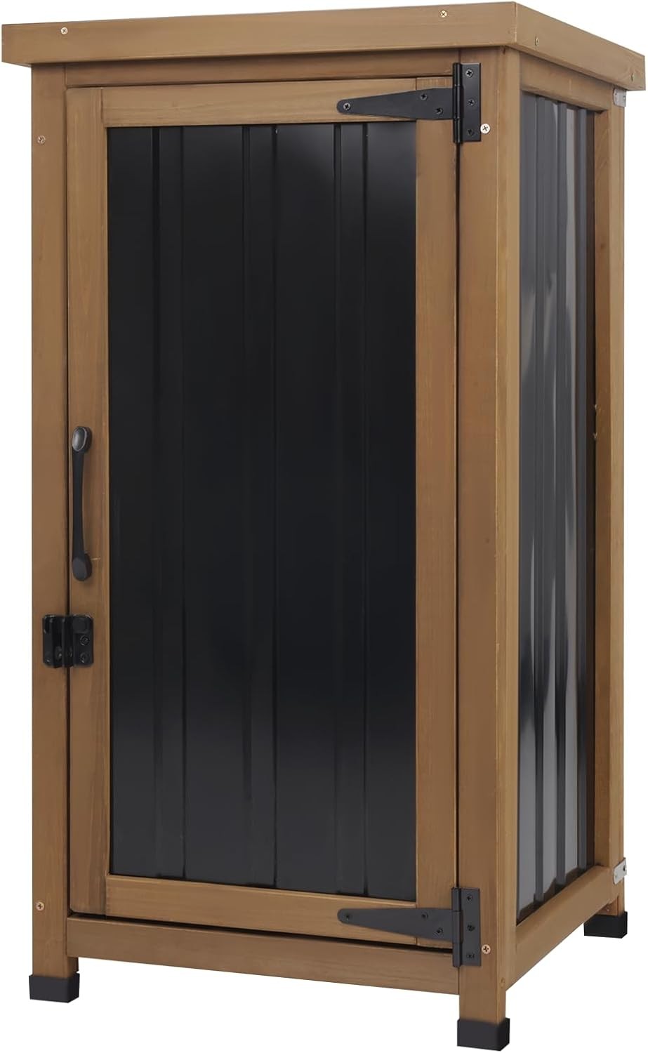 Petscosset Outdoor Storage Cabinet Waterproof , Wooden Potting Bench Table Tool