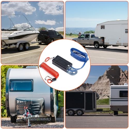 Trailer Breakaway Switch Trailer Breakaway Coiled Cable with Electric 4FT