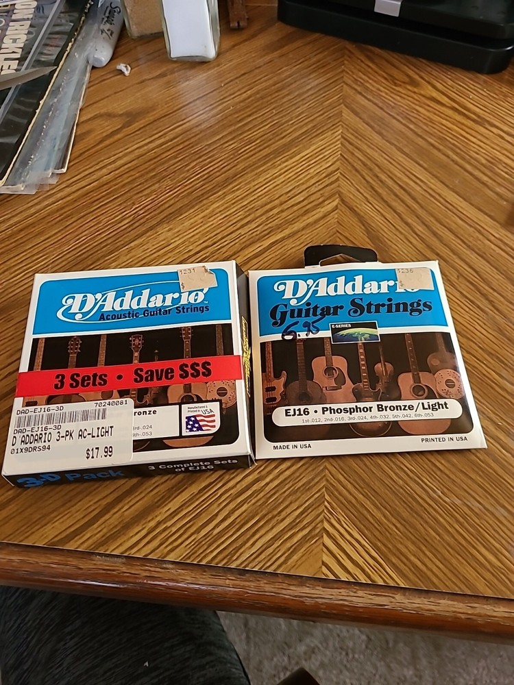 NEW SEALED D'Addario EJ16-3D Set  Acoustic Guitar Strings
