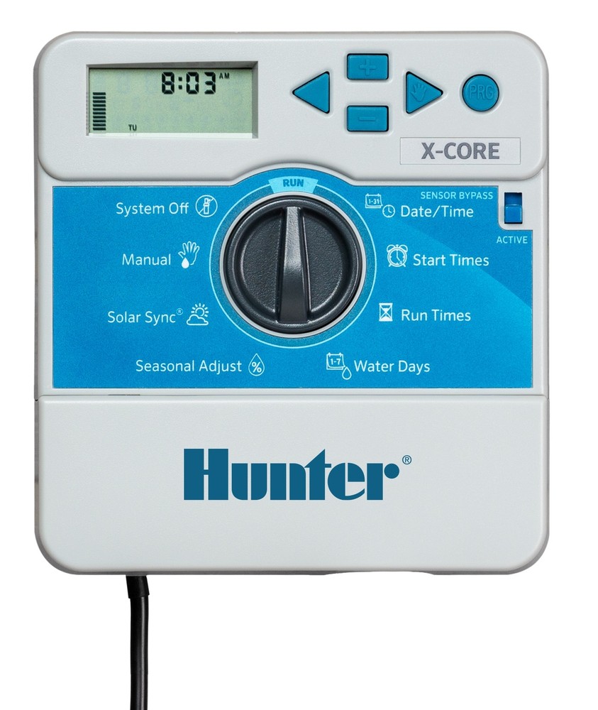 Hunter X-Core Indoor Controller Timer 4, 6, 8 Stations Zones Xcore Clock 120V