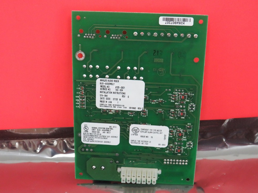SIMPLEX 4100-0621 ANALOG AUDIO RISER BOARD 566-242 243