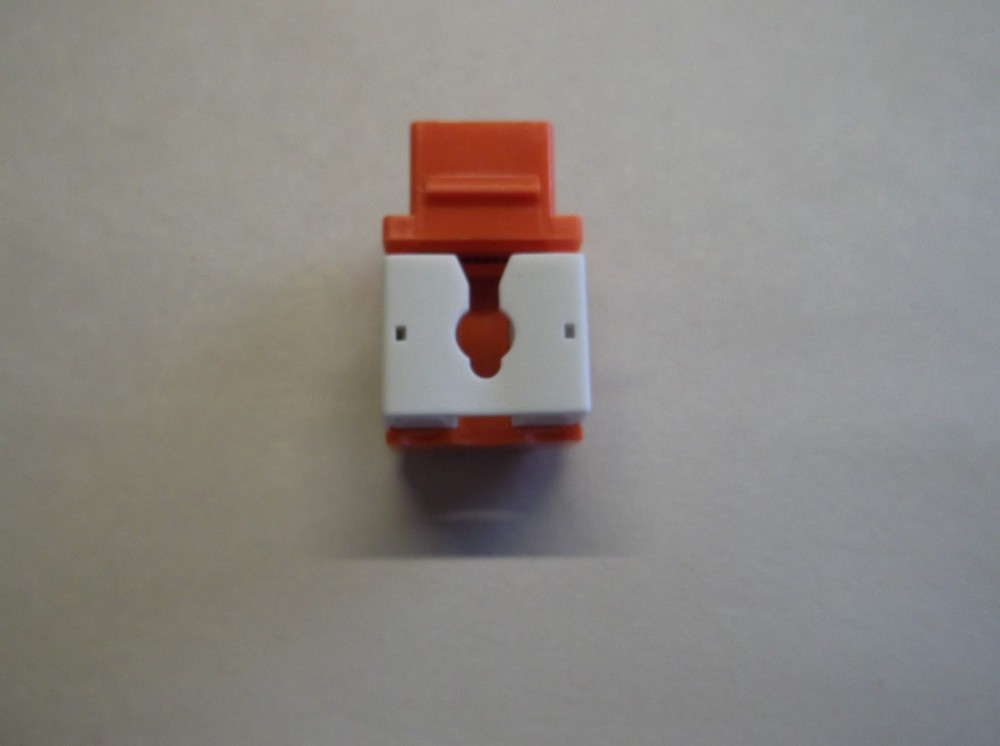 Cat5E Keystone Jack in Orange 25 Pcs Pack Data 110 Punch Computer Network