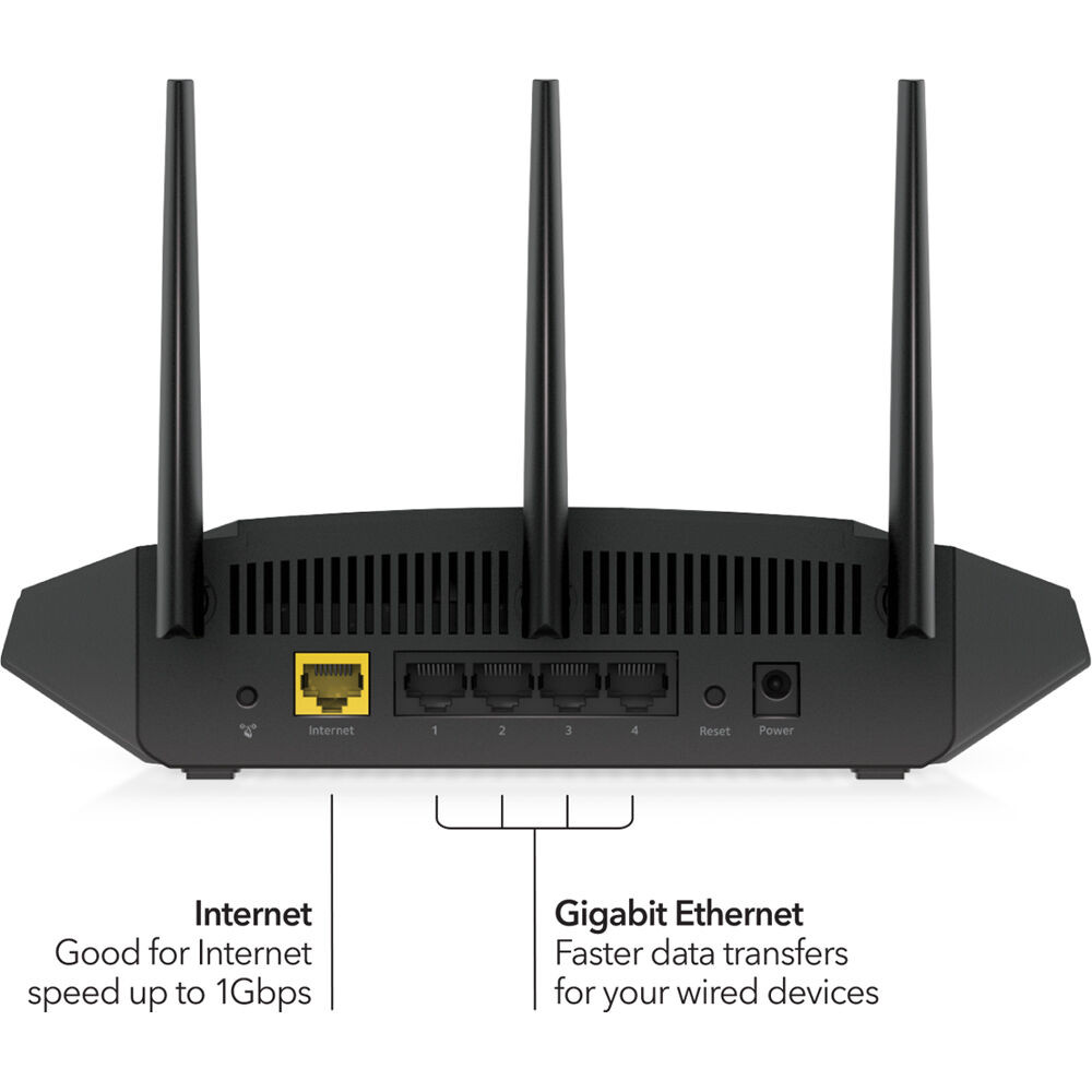 NETGEAR RAX36 AX3000 Nighthawk 4-Stream AX4 WiFi 6 Router -Certified Refurbished
