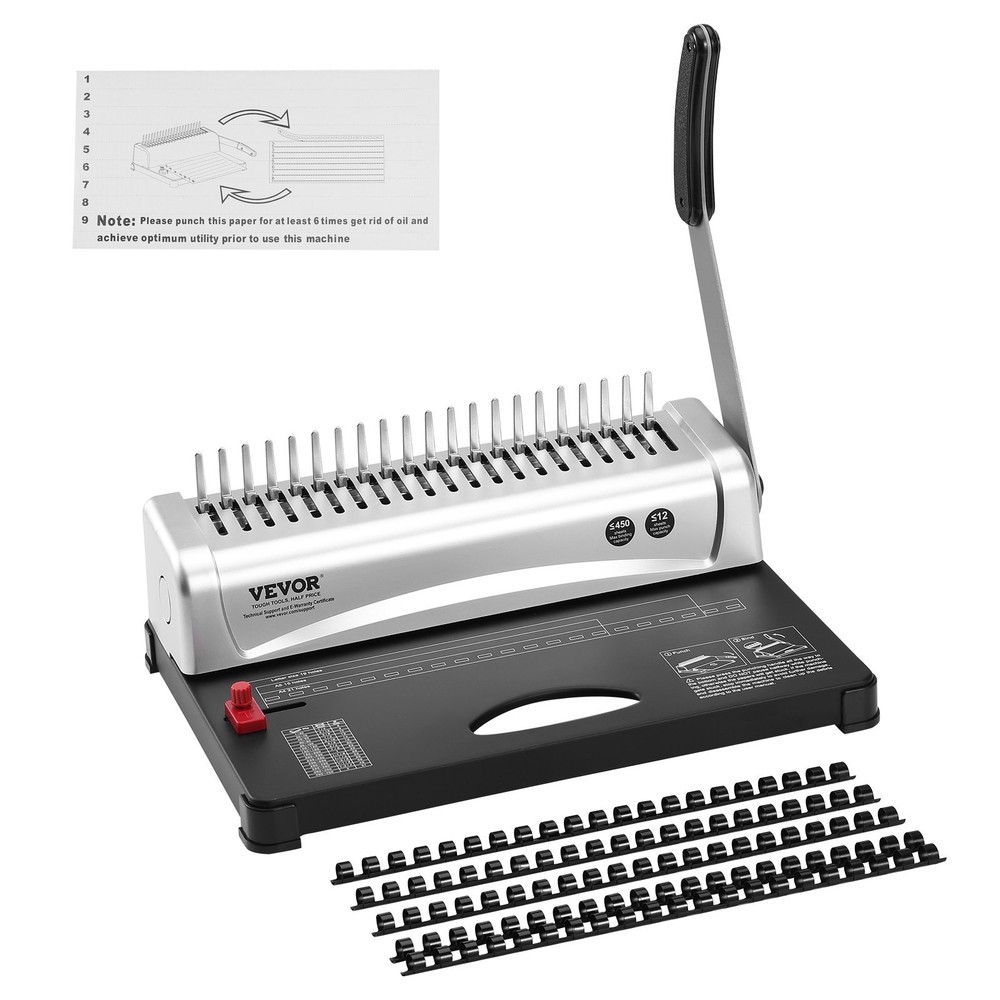 [New]Binding Machine, Comb Binding Machine 21-Holes Binding 450 Sheets, Book Bin