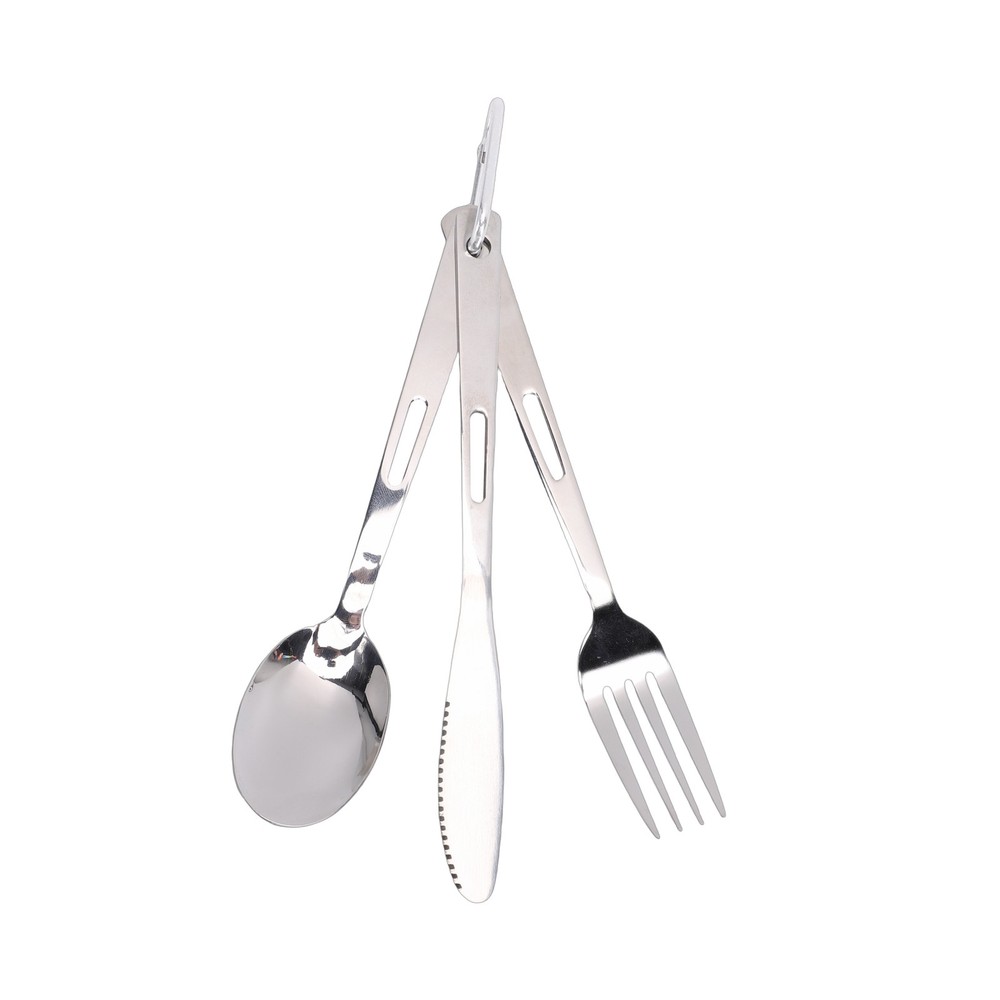 Portable Stainless Steel Camping Tableware Set Double-layer Cup Thickened B TAGX
