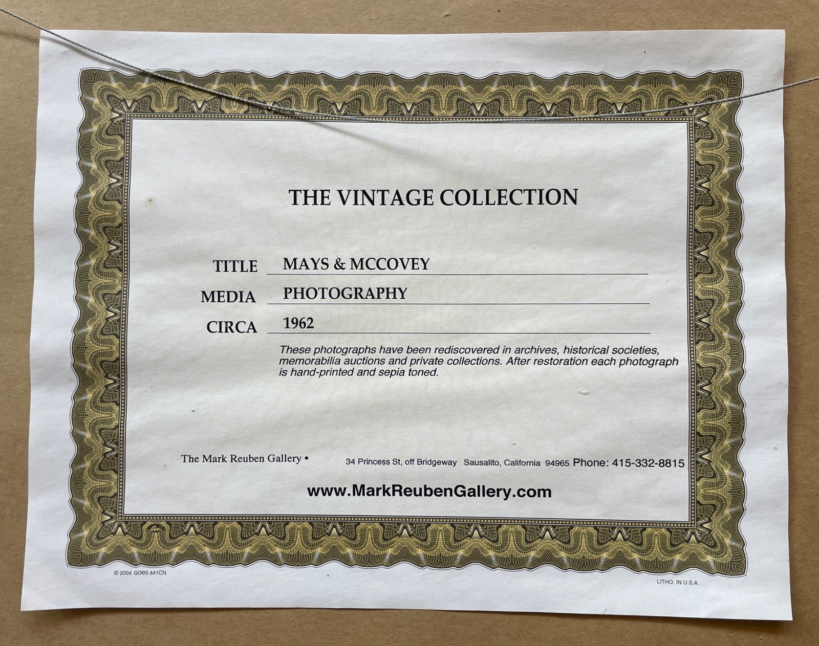 SF Giants Willie Mays & Willie McCovey Signed Baseballs framed w/photo. FREE S/H