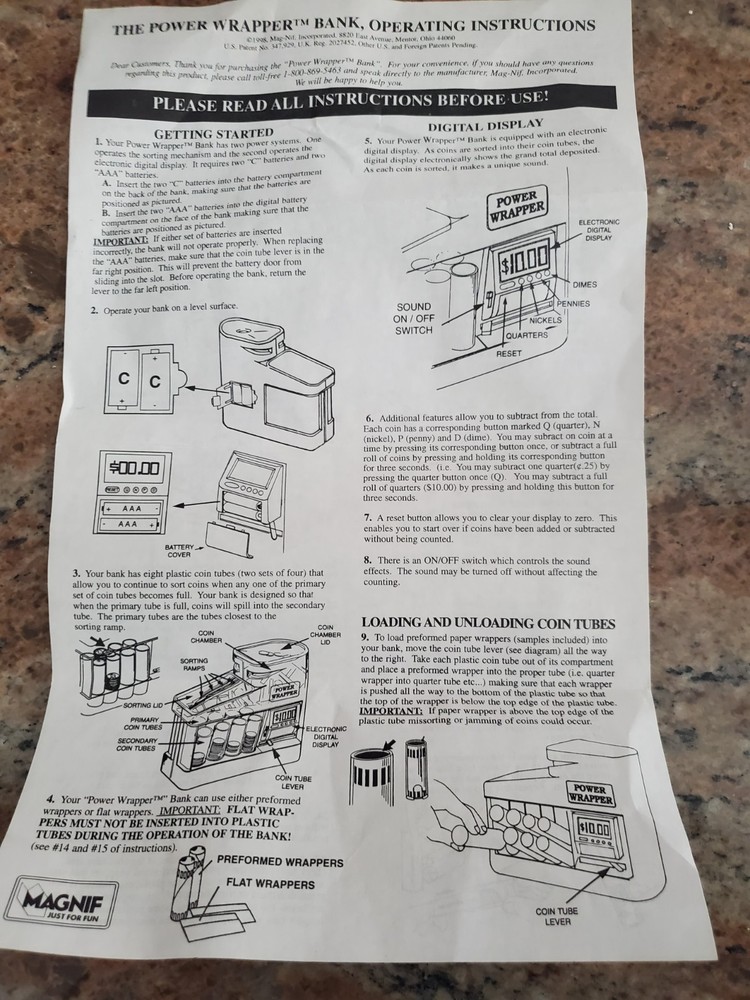 Electronic Coin Sorter- Power Wrapper